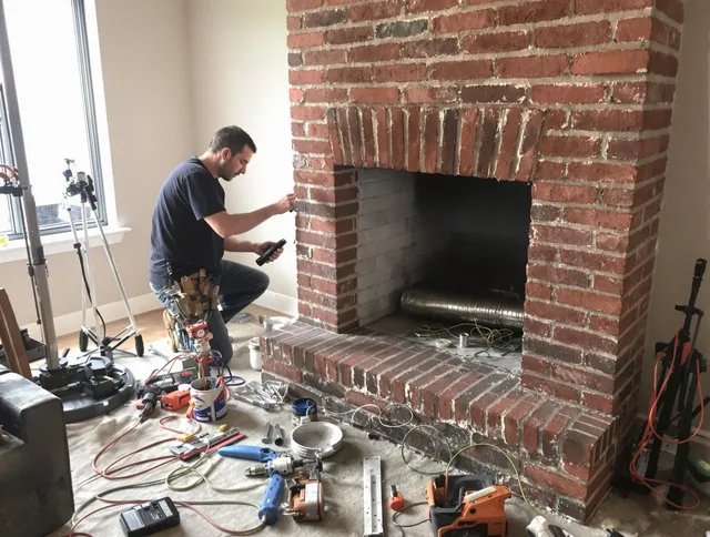 Apopka Chimney Sweep specialist finalizing chimney liner service in Apopka, FL