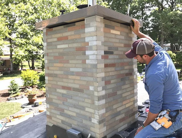 Apopka Chimney Sweep completing a modern chimney remodel in Apopka, FL