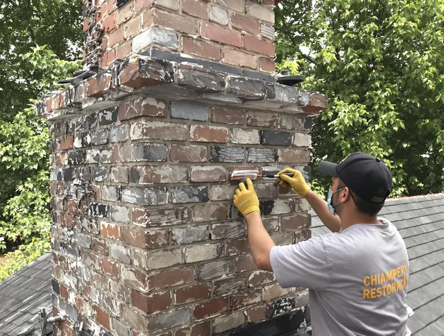 In-progress chimney restoration by Apopka Chimney Sweep in Apopka, FL