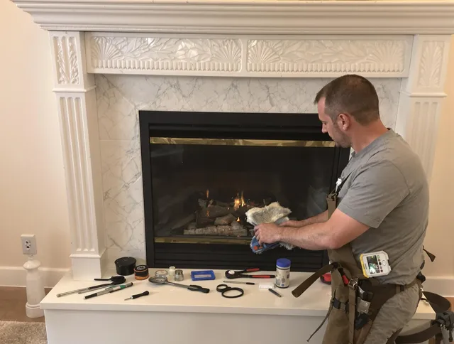 Apopka Chimney Sweep performing fireplace maintenance in Apopka, FL